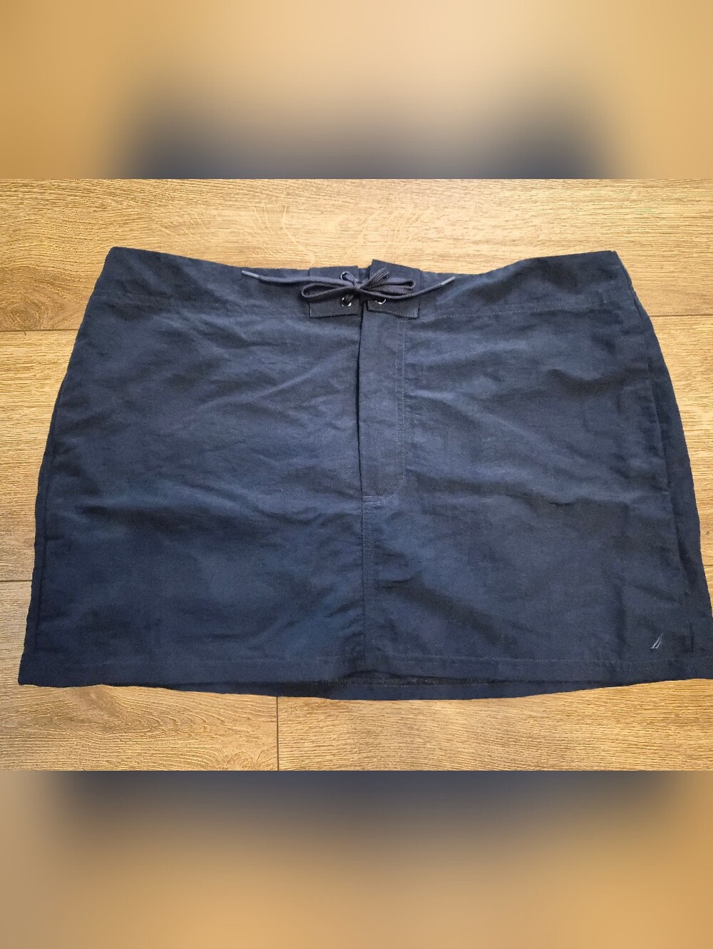 [EUC] ​Nautica Navy Blue Lace Up Swim Skirt Cover Up XL with Zipper